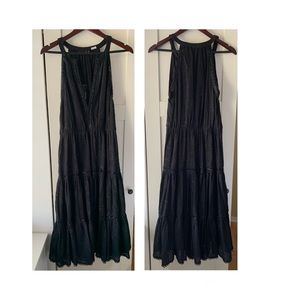 NWT Love Sam Black Embroidered Eyelet Dress/Midi